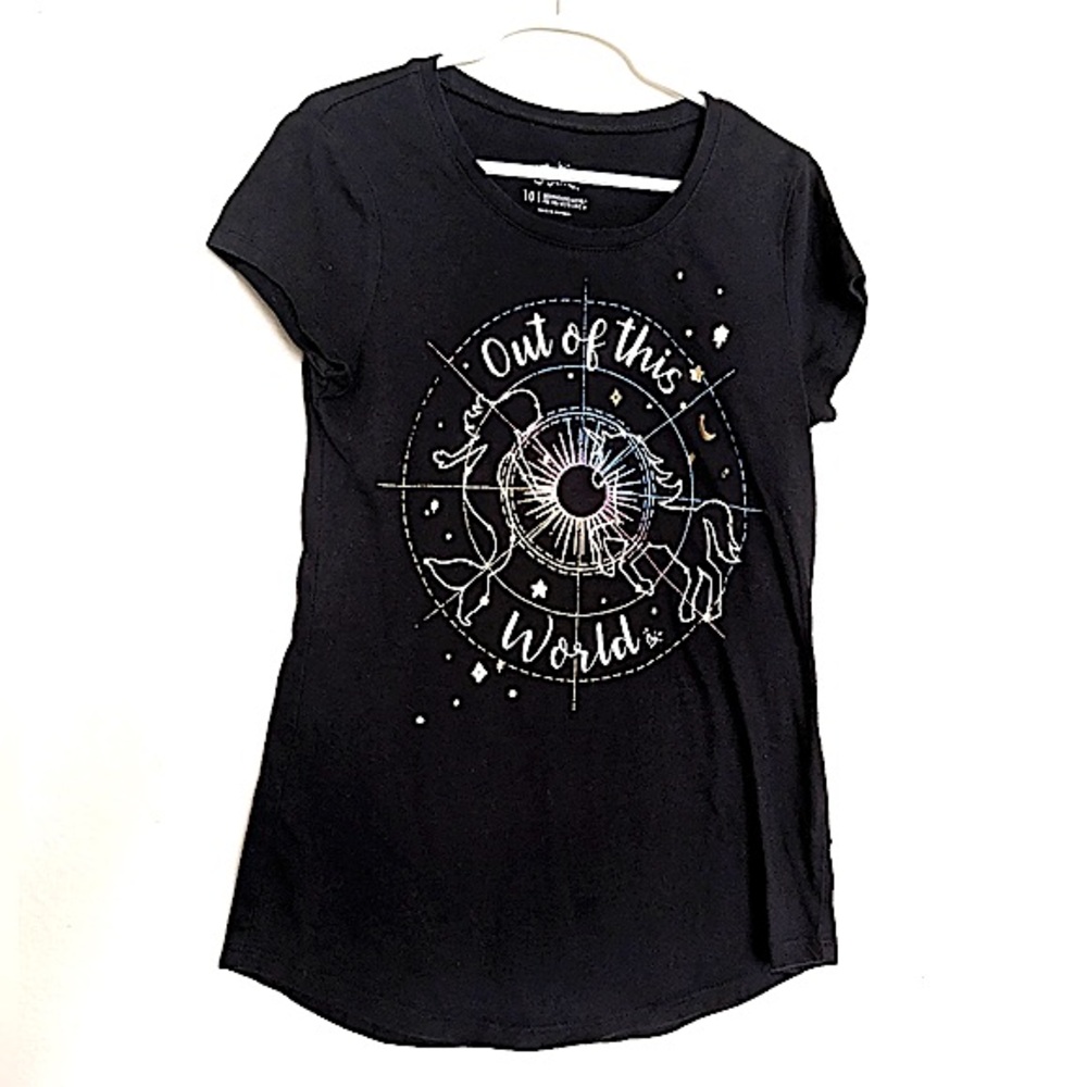 Justice Out Of This World Graphic Tee Girls size 10